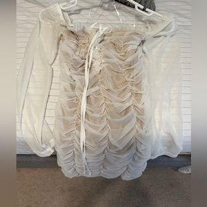 White Mini, off the shoulder dress. Never worn, new with tags.
